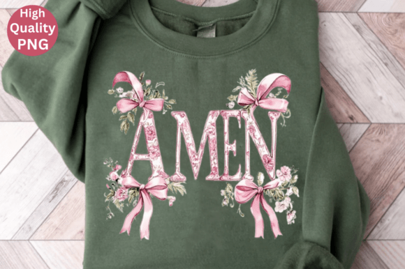 Amen Flowers PNG: Easter & Jesus T-Shirt Designs