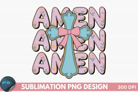 Boho Floral Amen Christian Easter Sublim T-Shirt Designs