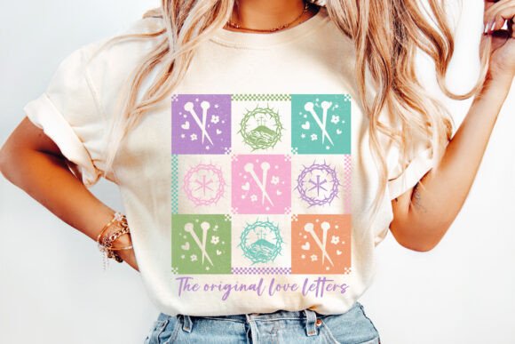 Checkered Christian Easter PNG & T-Shirt Designs
