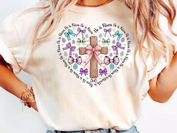 Christian Easter Coquette Heart PNG — T-Shirt Designs