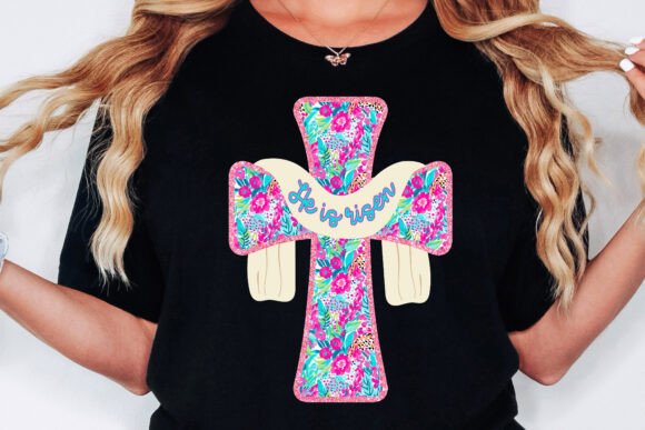 He is Risen Png. Christian Easter PNG T-Shirt Designs