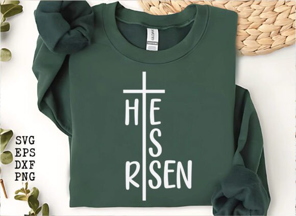 He is Risen SVG PNG: Christian Design for T-Shirt Designs
