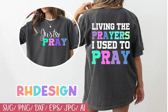 Living the Prayers PNG, Christian Design