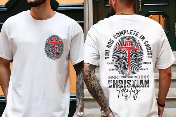 Man of Faith PNG: Christian Identity T-Shirt Designs