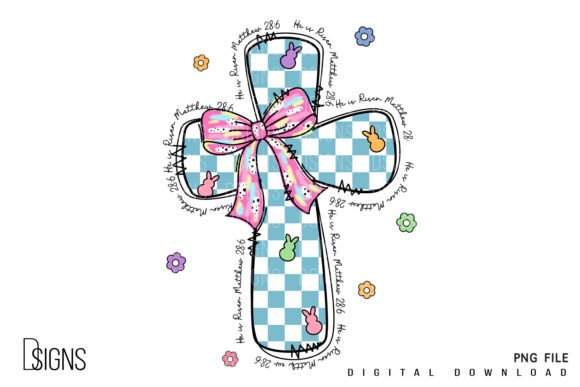 Retro Easter Cross Christian Sublimation T-Shirt Designs
