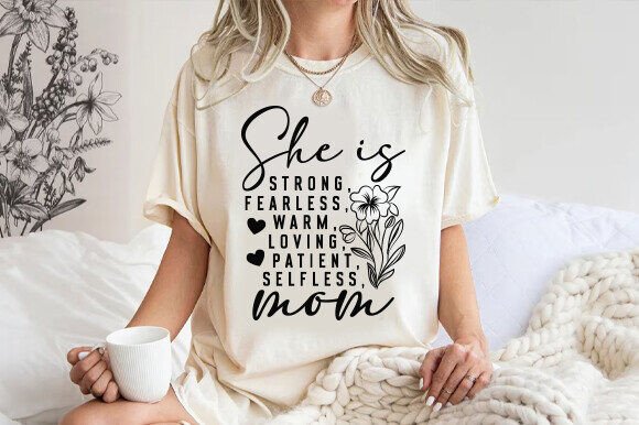 She is Mom Shirt, Christian Shirt, Stron T-Shirt Designs