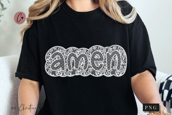 White Lace Amen PNG, Christian PNG